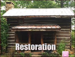 Historic Log Cabin Restoration  Swepsonville, North Carolina
